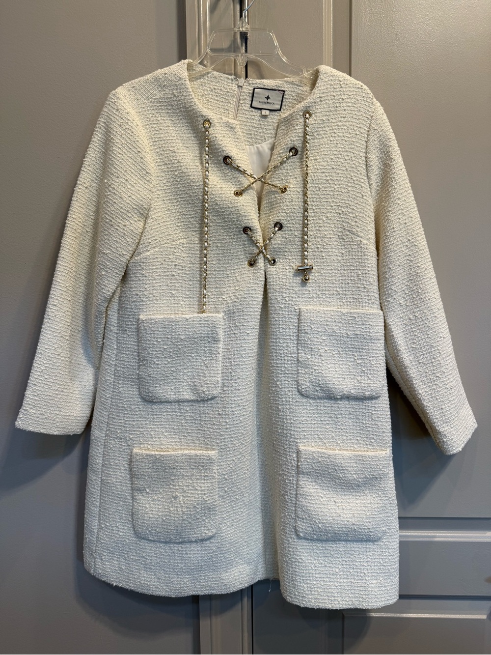 Tuckernuck Cream Bouclé Dress